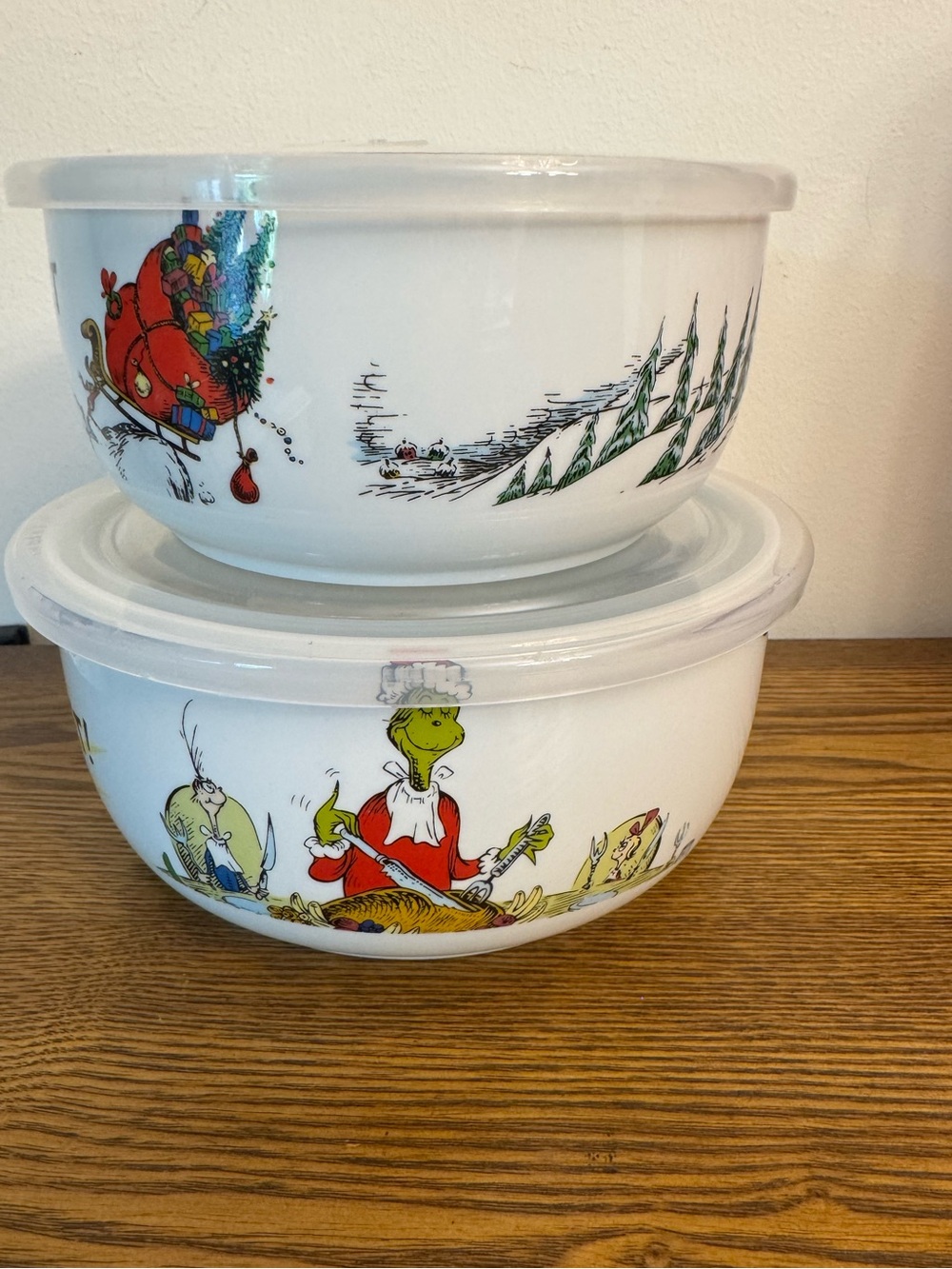 Dr.Seuss How the Grinch Stole Christmas Ceramic Reusable Food Storage Containers